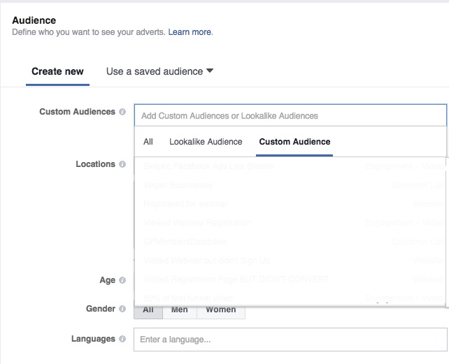 How to setup and use Facebook Custom Audiences
